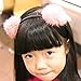 Mwfus Girl's Adorable Fur Ball Pompom Ball Hair Hoops Headbands Pink