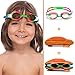 SWIM ELITE Kids Swimming Goggles - Comfortable Adjustable Strap, Anti-Fog, UV Protection, Toddler to Kid Size, Fun and Colorful Case