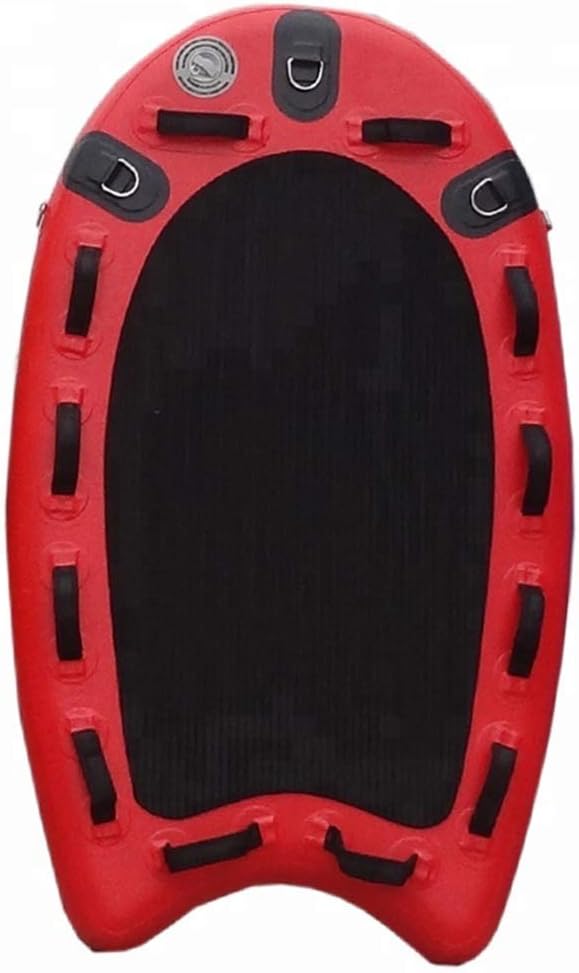 Sayok Inflatable Floating Mat Rescue Board, Inflatable Surfing Board Inflatable Jet Ski Rescue Sled(68.9 x 37.4 x 5.9 inches, 1 Set)