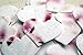 Red Heart Shape Seed Embedded Cotton Handmade Paper Tags (set of 50)