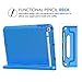 MoKo Case Fit Apple 2018/2017 iPad 9.7 6th/5th Generation/iPad Air/iPad Air 2 - Kids Friendly Shock Proof Convertible Handle Light Weight Protective Stand Cover with Apple Pencil Holder, Blue