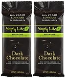 Simply Lite Low Carb Dark Chocolate Sugar-Free 50% Cacao 3-Ounce Ba Roasted (Pack of 10)