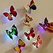 Ikevan 10 Pcs Wall Stickers Butterfly LED Lights Wall Stickers Colorful Light 3D Simulation butterfly Luminous Wall stickers House Kid Bedroom Decoration