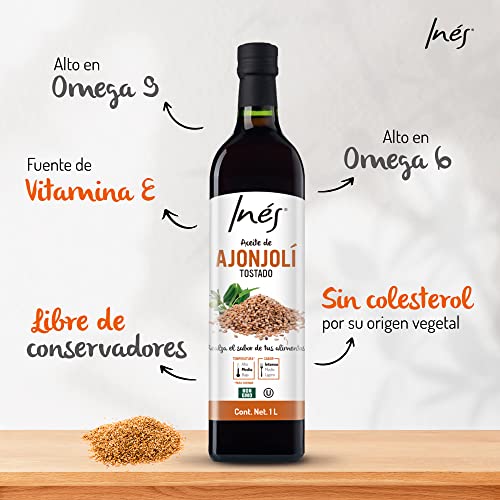 Aceite de ajonjolí tostado Inés 1 L