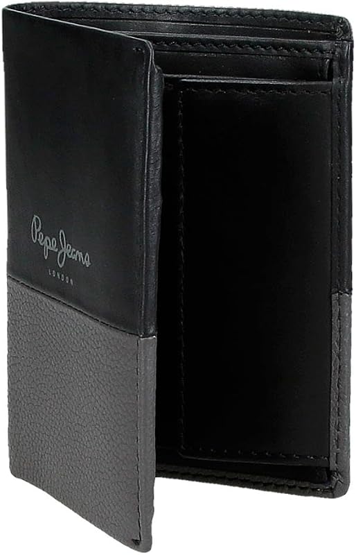 Carteira pepe jeans dupla vertical com bolsa preta 8,5x11,5x1 cm couro — foto 5 de 7
