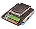 Le'aokuu Mens Genuine Leather Cowhide Magnet Money Clip Credit Case Case Holder Slim Wallet (The Coffee)