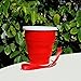 Collapsible Travel Cup - 100% Food-grade Silicone Mug for Camping and Hiking, Red - by Not Just A Gadget