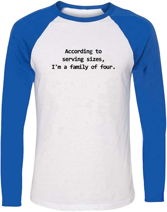 playera con texto en inglés "Según los tamaños de porción" para hombre, diseño sarcástico, con