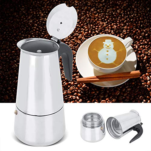 Oumij1 450 ml elektrische Kaffeekanne - Espressomaschine aus Edelstahl - italienische Kaffeemaschine - für… – Bild 2