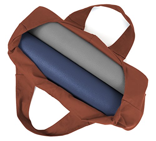 Yogiii Large Yoga Mat Bag | The Original YogiiiTotePRO | Large Yoga Mat Tote Sling Carrier with Side Pocket | Fits Most Size Mats (Burnt Orange)