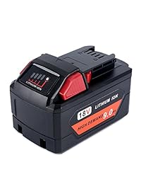 Biswaye 9000mAh 18V Lithium Battery M18 for Milwaukee, Replacement for Milwaukee 18V M18 High Demand 9.0 Battery 48-11-1890 48-11-1852 48-11-1850 48-11-1828