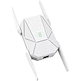2025 AX1800 WiFi 6 Extender Signal Booster - Dual Band 2.4G/600Mbps & 5.8G/1200Mbps, WiFi Extender with Gigabit Port, 802.11AX Tech, 12999 Sq.Ft Long Range WiFi Repeater, Connects 100+ Devices