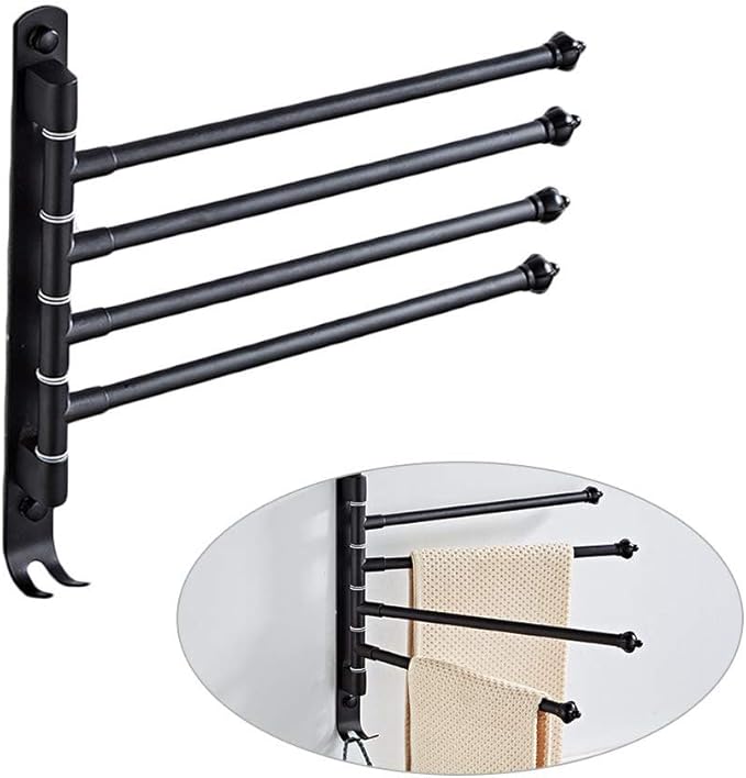MTOP Swivel Towel Rack, Wall Mounted Swing Towel Bar, Stainless Steel