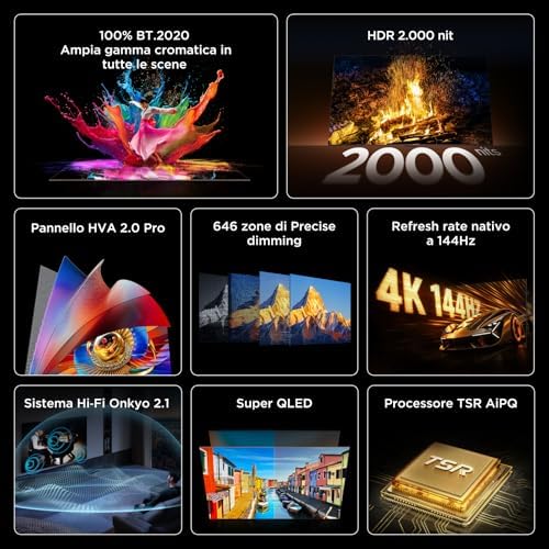 65Q7D Pro – Smart TV SQD‑Mini LED 4K HDR10+ da 65", 2.000nit