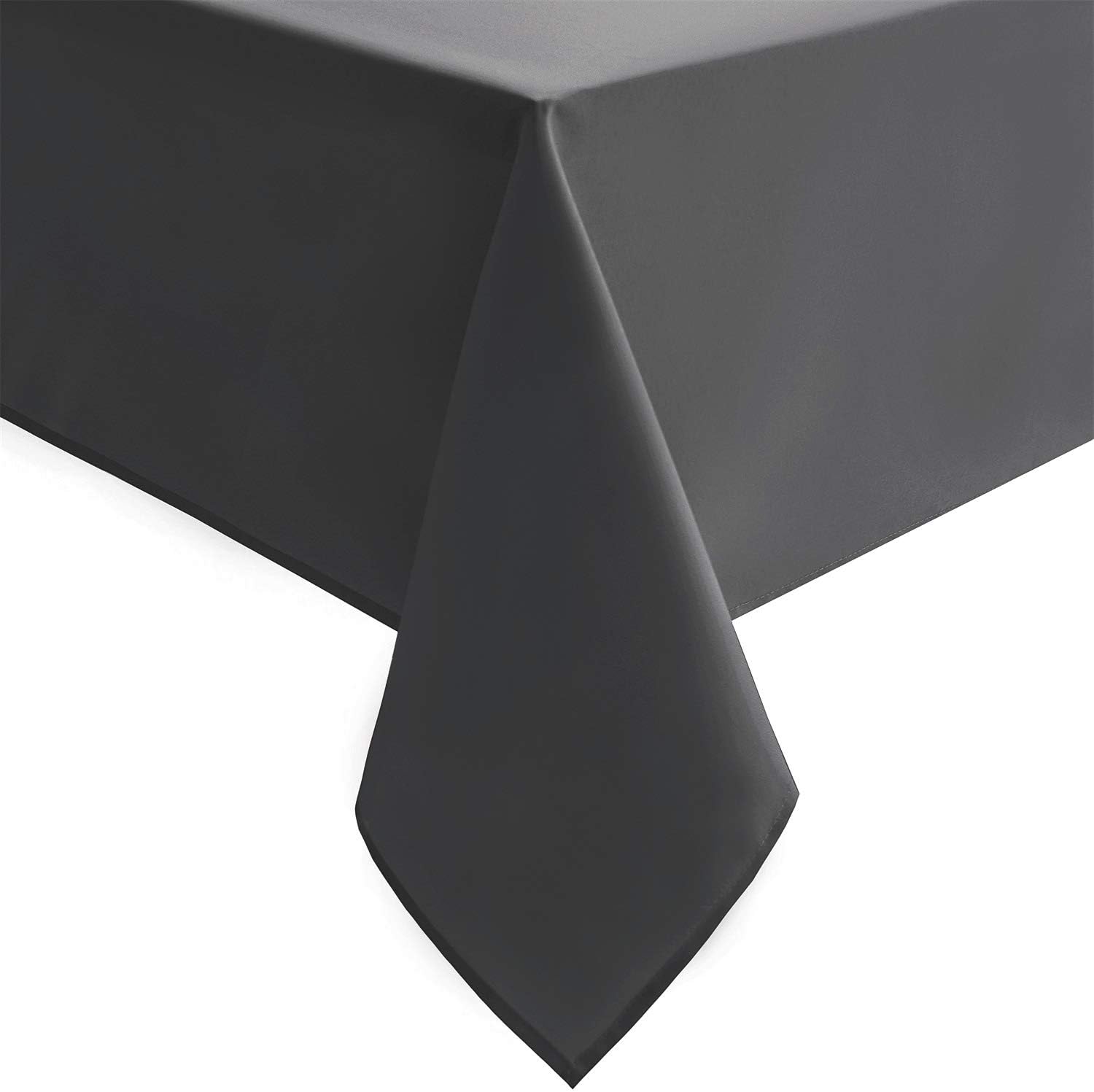 Hiasan Grey Rectangle Tablecloth - Waterproof Wrinkle Resistant Washable Fabric Table Cloth for Dining Room Kitchen and Outdoor Use, 60 x 84 InchRecycled Claim Standard BlendedOrganic Content Standard Blended