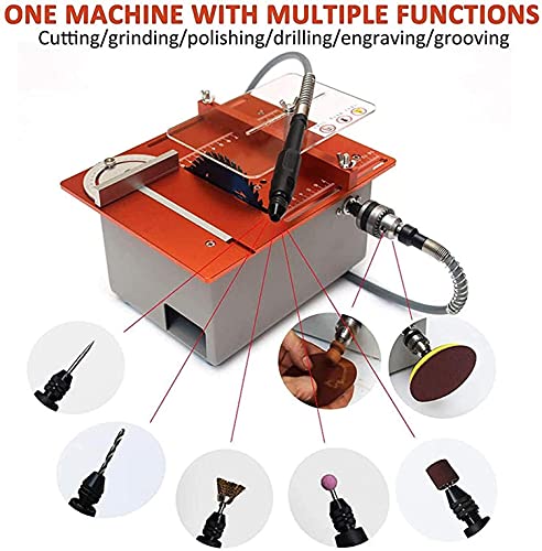ZHJIUXING HO Mini TischkreissäG,Professional Kleine TischsäGer,FüR Holzschnitzerei Modell Handgemacht,10000rpm Zum… – Bild 7