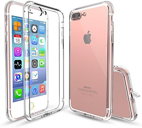 crystal clear case for iPhone 7 with dustproof plug, lanyard hole design,, protect your iPhones from impacts, drops, and scratches All-In-One (i 7 clear)