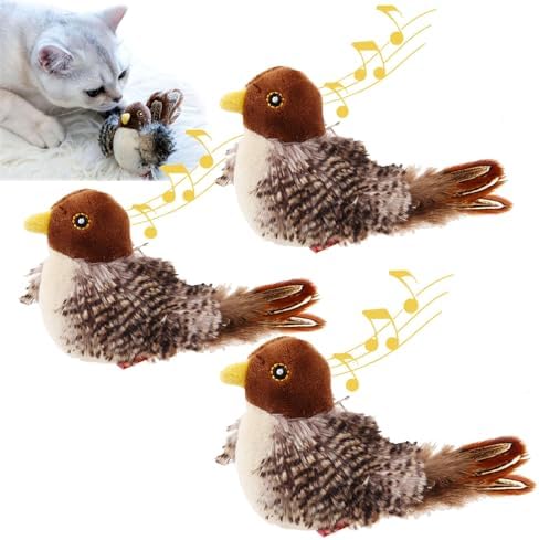 Interactive Chirping Bird Cat Toy, Flapping Bird Cat Toy, Flappy Bird