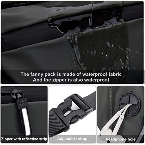 LIVACASA Sport Heuptas Waterbestendig Bumbags met Hoofdtelefoon Gat voor Vrouwen Mannen Fanny Pack Lichtgewicht… - Image 4