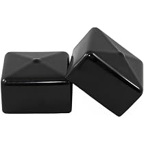 Lot De 4 Bouchons Carrés En Caoutchouc 20x30 Mm – Embouts De Barre De Toit, Protection Pour Meubles Et Poteaux
