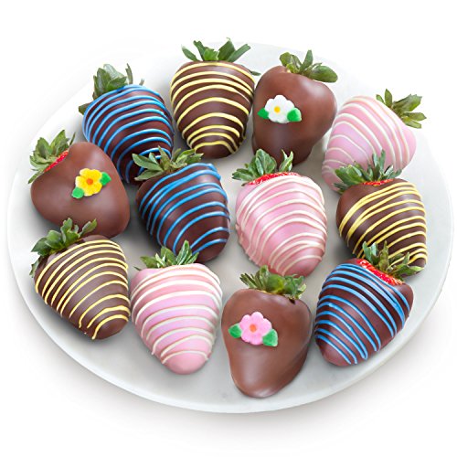 12 Piece Joy of Spring Chocolate Covered Strawberries - Thumbnail 3