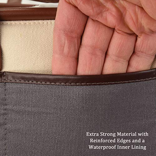 Baby Diaper Caddy Organizer Bag: Cotton Baby Tote for Travel and Nursery Storage - Thumbnail 5