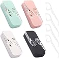 YRAKOZIN [4 Pack] Portable Floss Dispenser with 48 Dental Floss, Flosser Storage Box for Adults, Tooth Picks Holder Suitable for Tourism and Business Trips, White+Black+Pink+MintGreen
