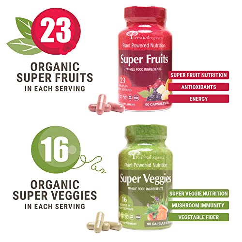 Organic Super Fruits and Veggies Supplement by Terra Kai Organics