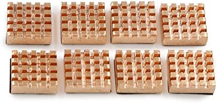 8-Pieces 13mm12mm Adhesive Back Copper Heatsink For VGA GPU DDR3 RAM Memory Chipset Cooling