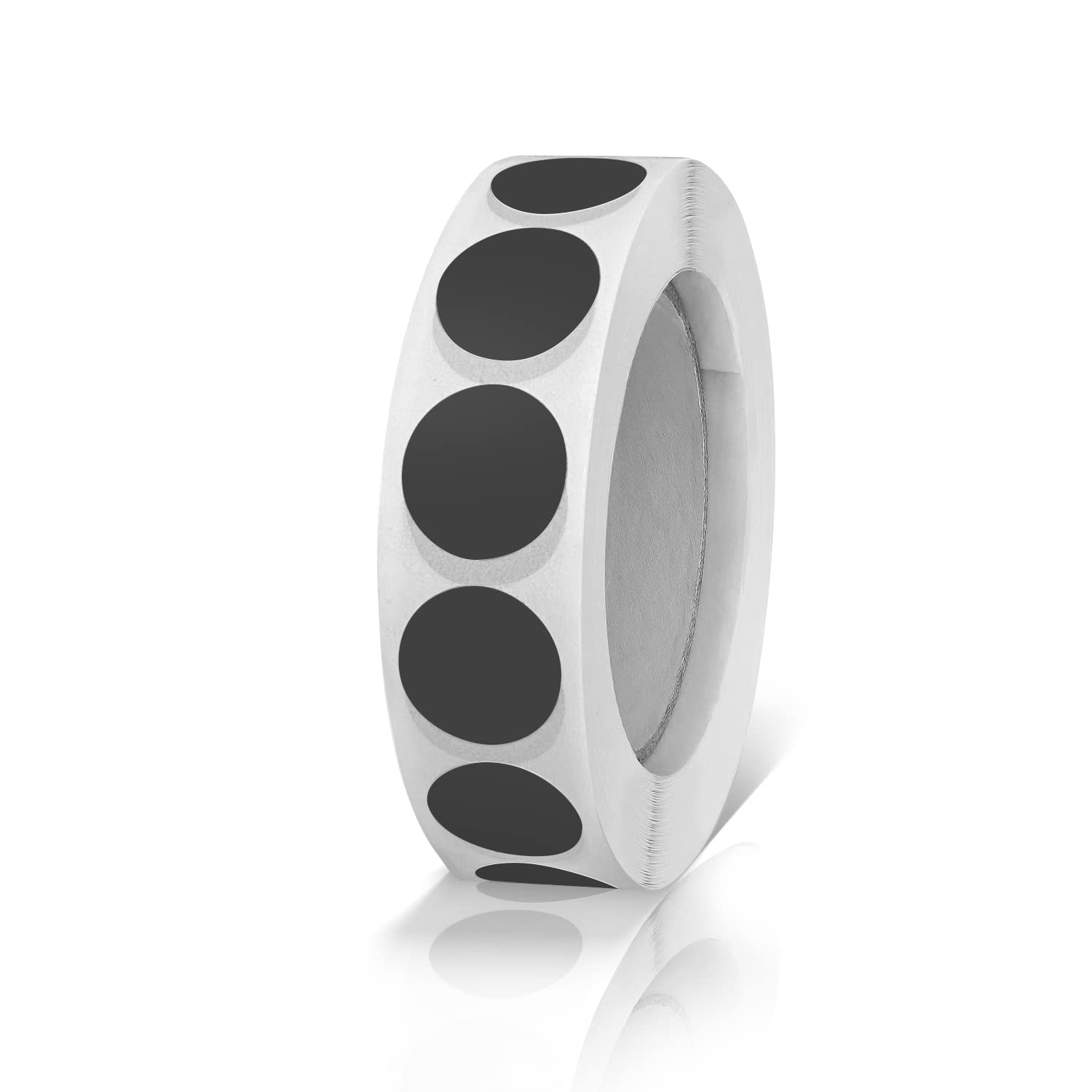 Meitaat Round Stickers Black 13mm Circle Labels with Color Coding Dot Sticker Waterproof Removable Roll of 1000