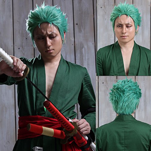 Weeck Anime One Piece Roronoa Zoro Costume Hair Green Cosplay Wig Buy