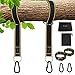 Tree Swing & Hammock Hanging Kit Straps -Two 5 ft Straps Holds 2000 lbs. - Attaches 2 Heavy Duty Carabiners Hook Easy & Fast Swing Strap Installation Fits Hammocks & Most Swing Seats (Hammock strap)