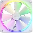NZXT F140 RGB Fans - RF-R14SF-W1 - Advanced RGB Lighting Customization, Single (RGB Fan and Controller Required and NOT Included) - Fan x 140 mm, 14 x 14 x 2.6 cm, White