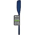 Tovolo Flex-Core Silicone Spatula Jar Scraper, Deep Indigo - Long-Handled Rubber Spatula with Angled Head for Scooping & Scraping - Heat-Resistant Spatulas for Kitchen Use, Dishwasher Safe & BPA-Free