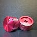 Riverstone Audio - Pair (2 PCS, Red) Potentiometer Knobs - For 1/4 inch dia. Shaft - Solid Aluminum - CNC Machined, 25mm dia. x 15mm height, Volume Control Knob - Anodized Finish RED, 1/4 inch shaft