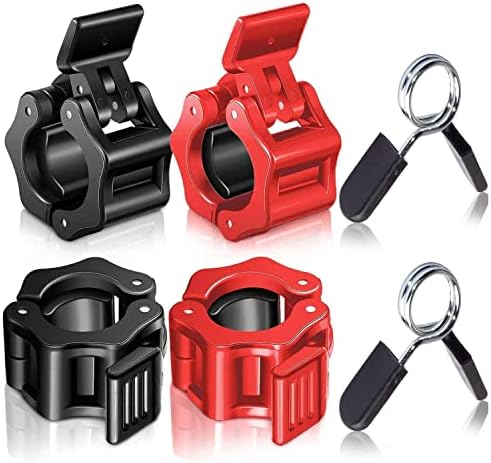 Barbell Clamps Set 6 Pcs, 1 Inch Quick Release Dumbbell Lock Clips with ...