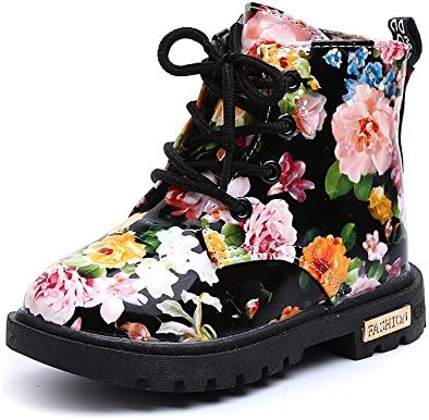 Comfy Kids Children Martin Boots Baby Girl's Short Boots Kids Casual Shoes Rain Boots 608 (29, Black)