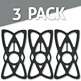Tackform Solutions Replacement Bike Phone Mount Rubber Tether Straps Phone Bands - [Black 3-Pack] - Premium Grade Rubber. Works with most Phones, Cases, and Bike Mounts on the market. By TACKFORM