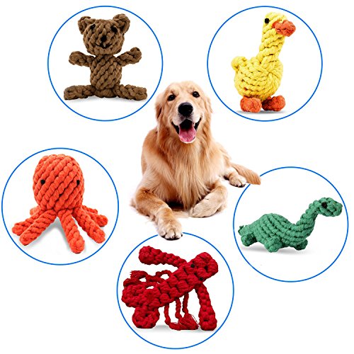 Animal Design Cotton Rope Dog Toys For Puppy Pet Play Chew A