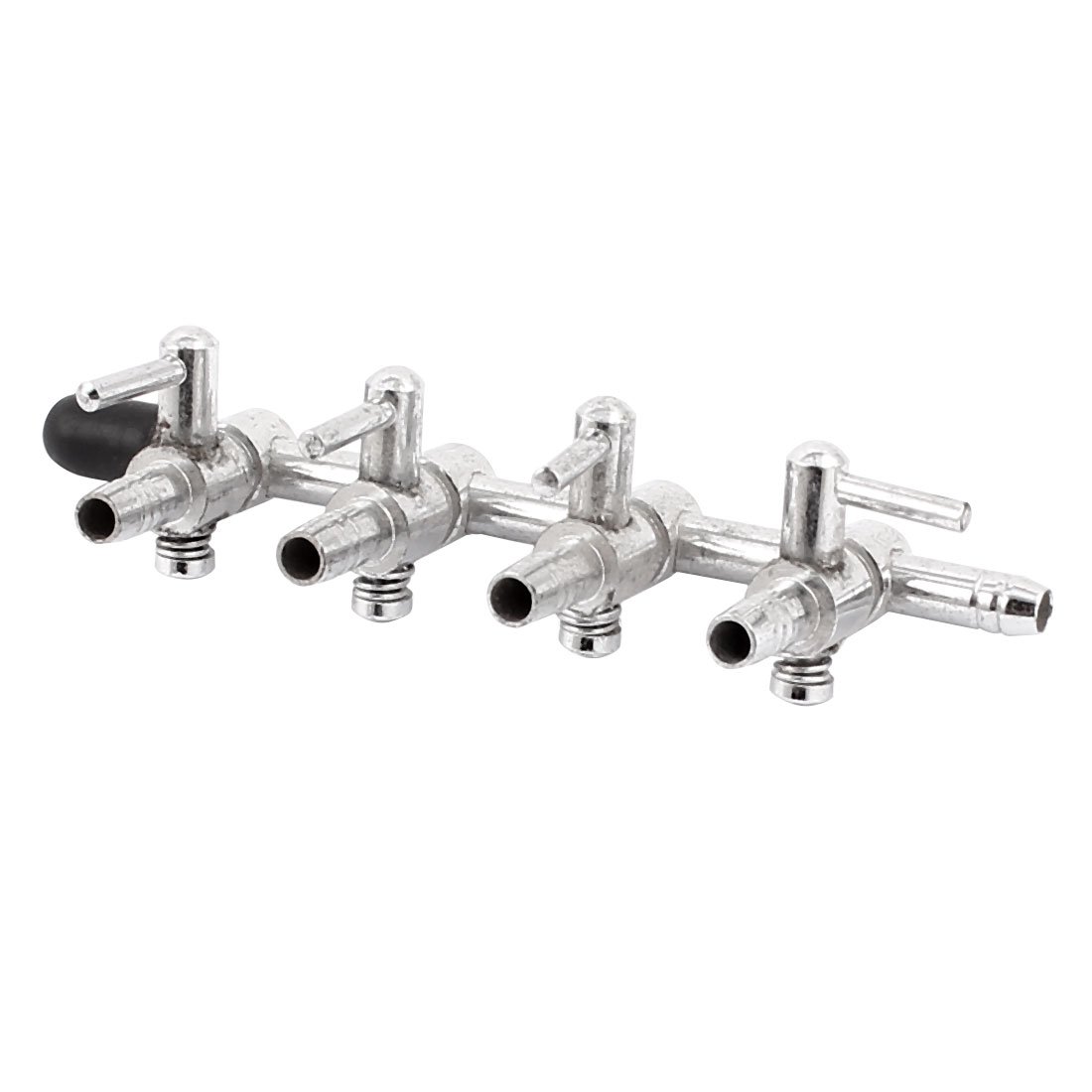 sourcing map Metal Aquarium Fish Tank 4-Way Air Pump Control Valve Manifold Taps
