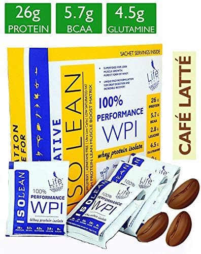 LifeRoots ISOLEAN WHEY PROTEIN ISOLATE CAFÉ LATTÉ (2.26 lb) (32 Sachet) 1024 g
