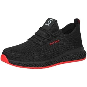 GUSAYEX Men's Lightweight Steel Toe Shoes for Standing Jobs