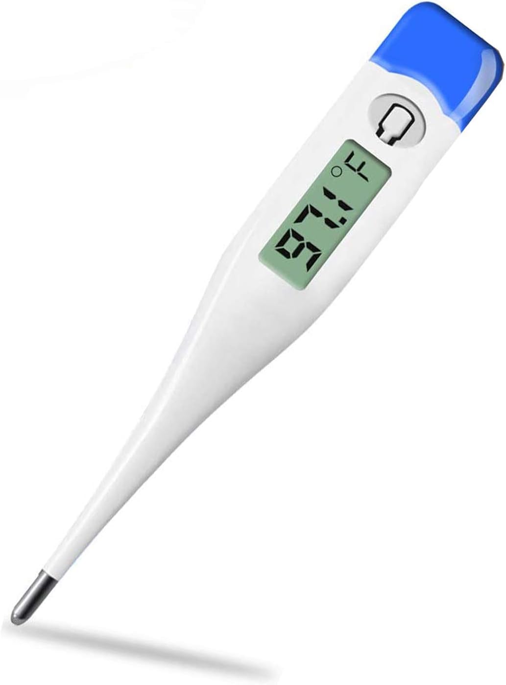 Digital Body Thermometer - Clinical Basic Thermometer with Accurate and Fast Readings - Underarm, Oral, Rectal Thermometer for Newborns, Babies, Kids, and Adults (Blue, 5 * 1 * 0.4 inch)