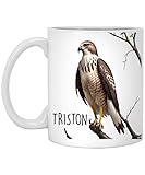 Hawk Name Triston 11oz White Mug Mug, Hawk Bird