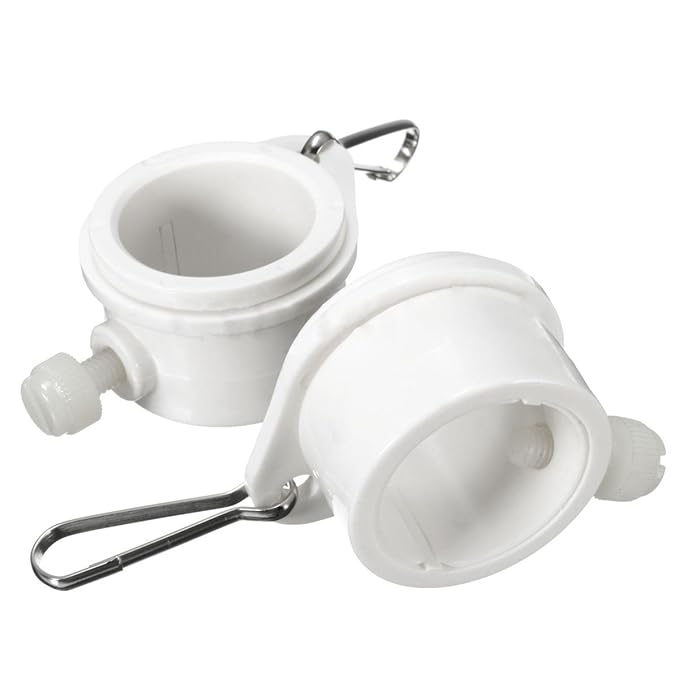 1 Pair Black Rotating Flag Mounting Rings Fits 29mm Diameter Flagpole with Plastic Screws