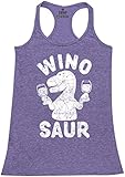 Shop4Ever Wino Saur Women's Racerback Tank Top Funny Tank Tops X-Large Purple 0