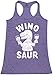 Shop4Ever® Wino Saur Women's Racerback Tank Top Funny Tank Tops Medium Purple 0