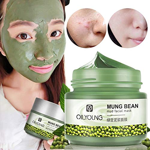 Nutrition Deep Cleaning Mung Bean Paste Mud Facial Mask Cream Moisturizing Brightening Shrink Pores Oil-Control Cleanser 2018 - Thumbnail 5
