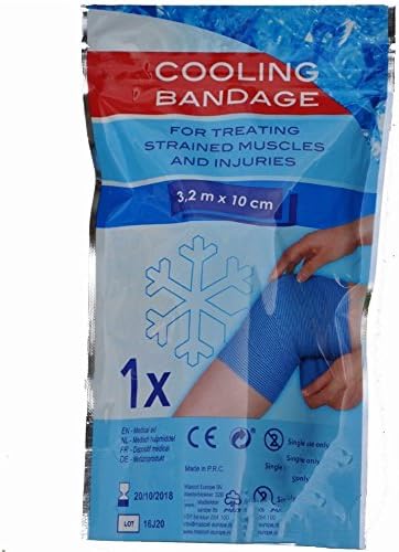 Koelbandage Op Maat Te Knippen 10 Cm X 320 Cm Koelende Compressiebandage Koelverband Koelbinder Verband Ijsverband Ook Voor Dieren Zoals Paarden Honden Amazon Nl