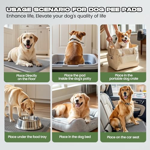 DOGGO DOUG Dog Pee Pads for Dogs XXL 30"x36" Charcoal Puppy Pads 50 Counts Extra Large Disposable Activated Carbon Super Absorbent Full Edge-Wrapping Odor-Control Training Pads with Adhesive Tabs